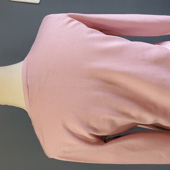 Tribal woman's pink buttondown cardigan sweater size M - Picture 7 of 13